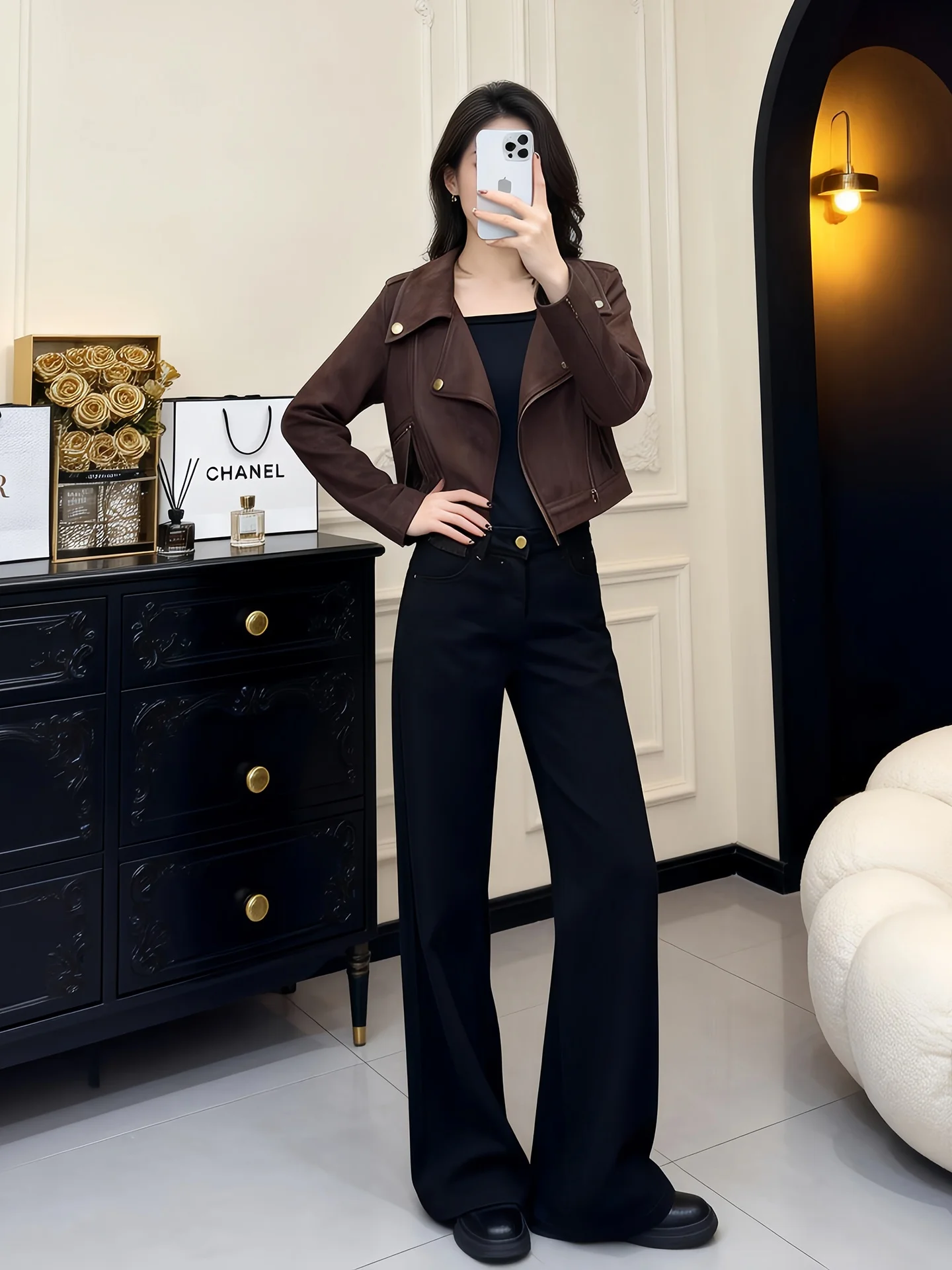 

Ретро-куртка женская укороченная свободного кроя, повседневная, универсальная, в стиле рабочей одежды, весна-осень, новый стиль, для поездок на работу, на молнии