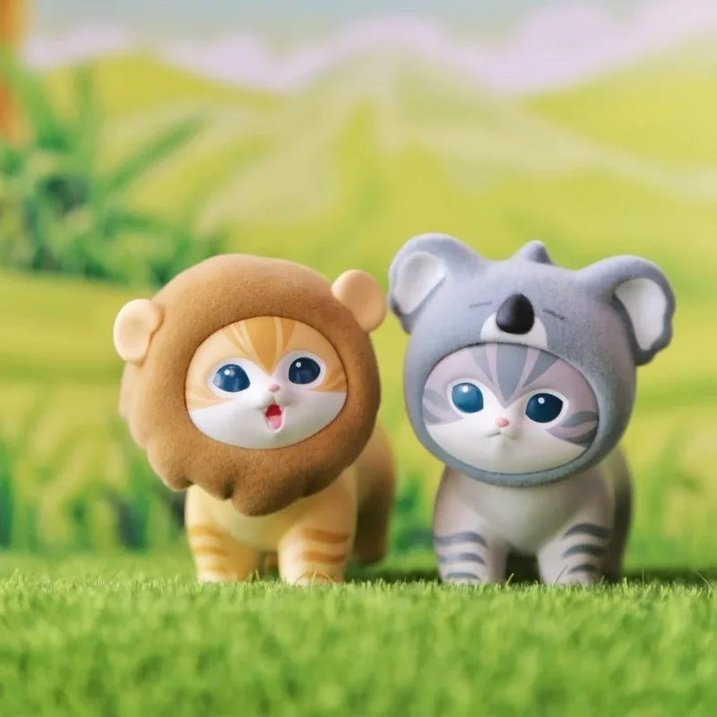 

Cute Cat Figurine Birthday Gift Trendy Blind Box Toy For Women Party Faux Leather Cat Fortune Cookie Collectible Decoration