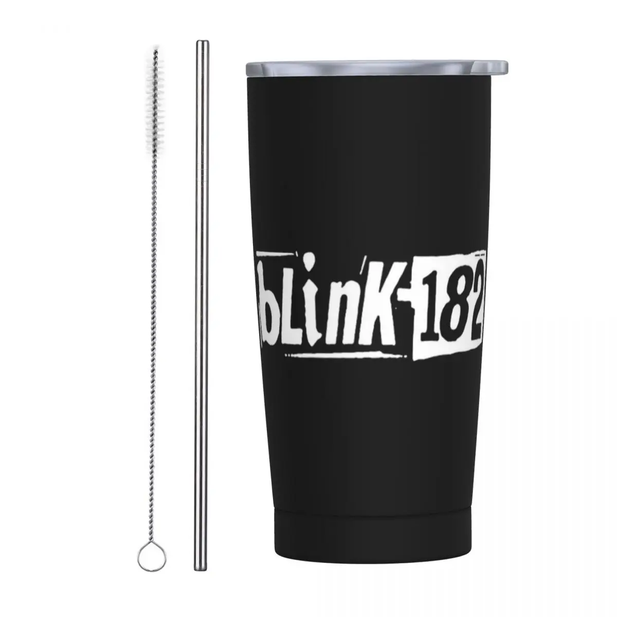 Blink 182 Punk Smile Stainless Steel Tumbler Vacuum Insulated Mugs Thermal Cold Cups Straw With Lid 20oz