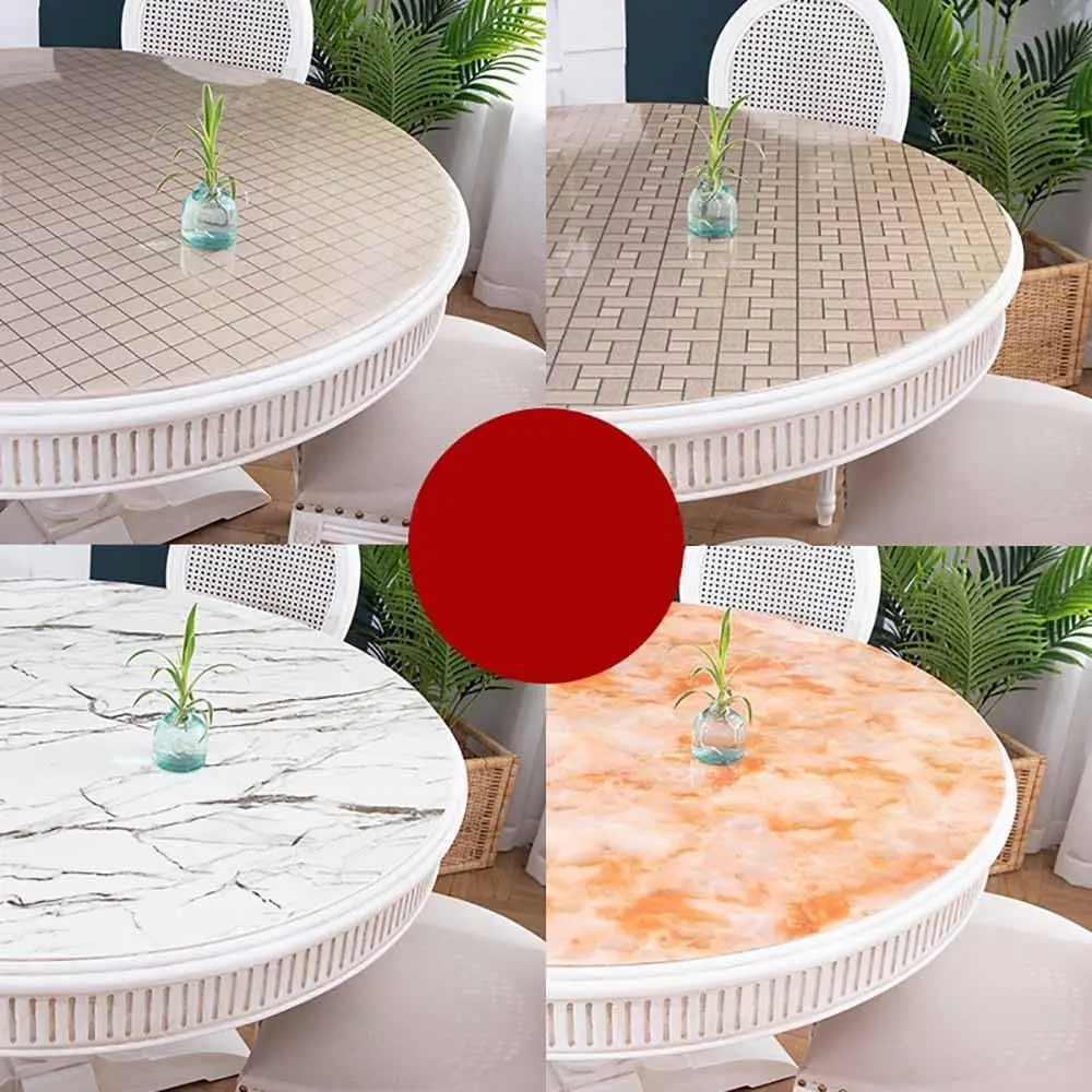 Round Dining Table Protector Tablecloth Cover Desk Top Pad Mat For Kitchen Coffee Marble End Bed Sofa Side Bistro Bar Night