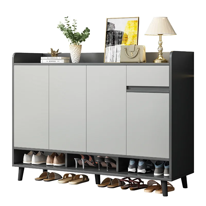 

Shoe cabinet with door,indoor corridor at the entrance the home,integrated entrance cabinet against the wall,corridor storage