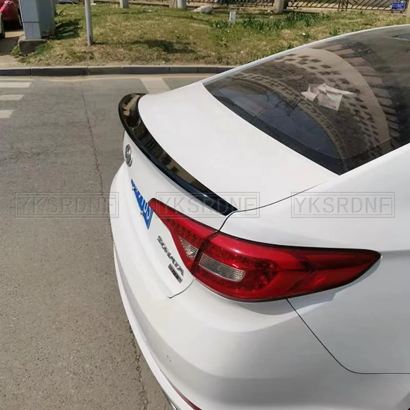 Fit For Hyundai Sonata 9 Black Spoiler 2018 2019 High Quality ABS Plastic Spoiler Primer Color Car Tail Wing Rear Trunk Spoiler