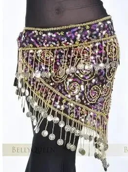 1pcs/lot woman belly dancing 150 coins waistchain sequined dancing belt free size