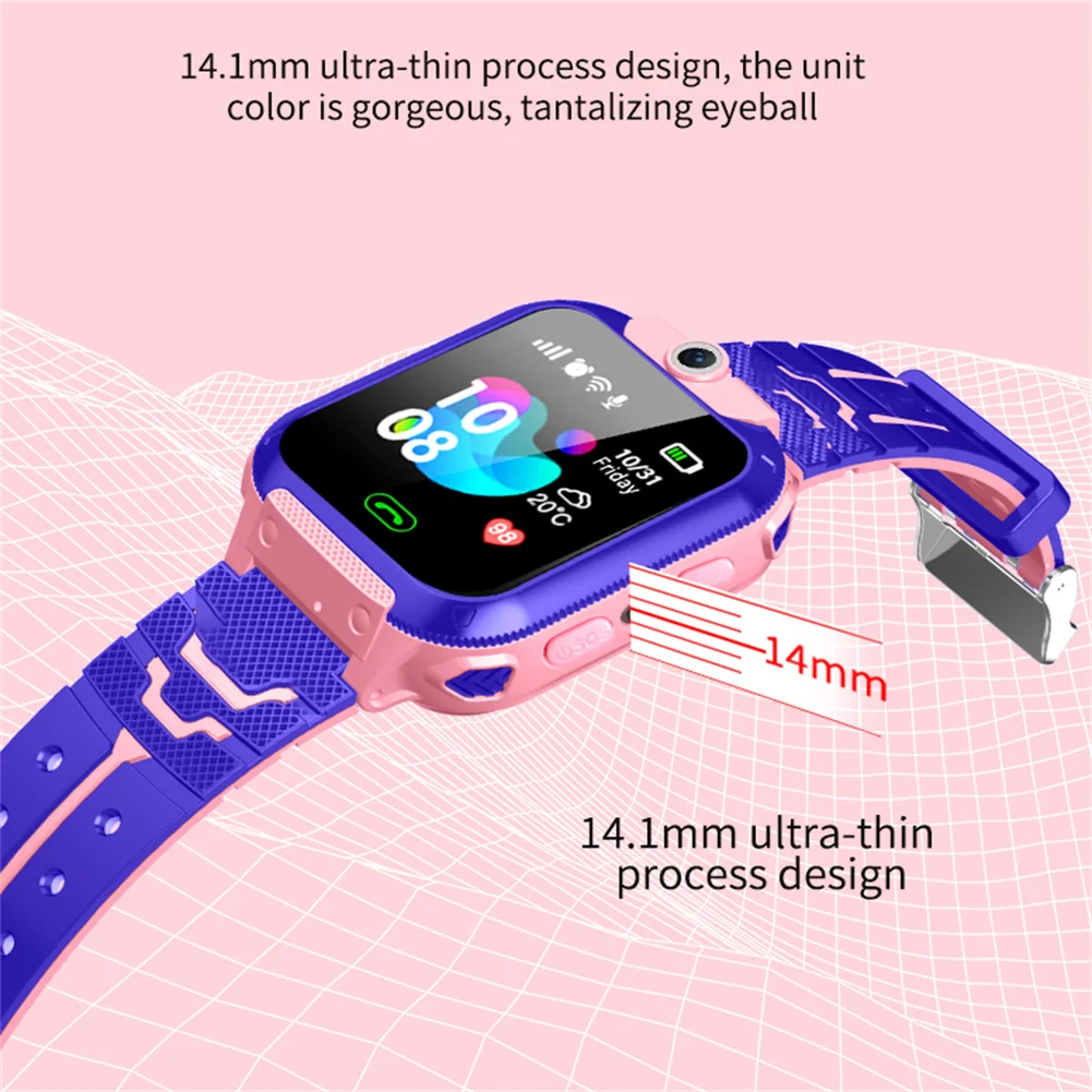 Q12B Kids Smart Phone Watch With Camera Alarm Clock Flashlight Voice Chatting Kids Watches Gift For Boys Girls