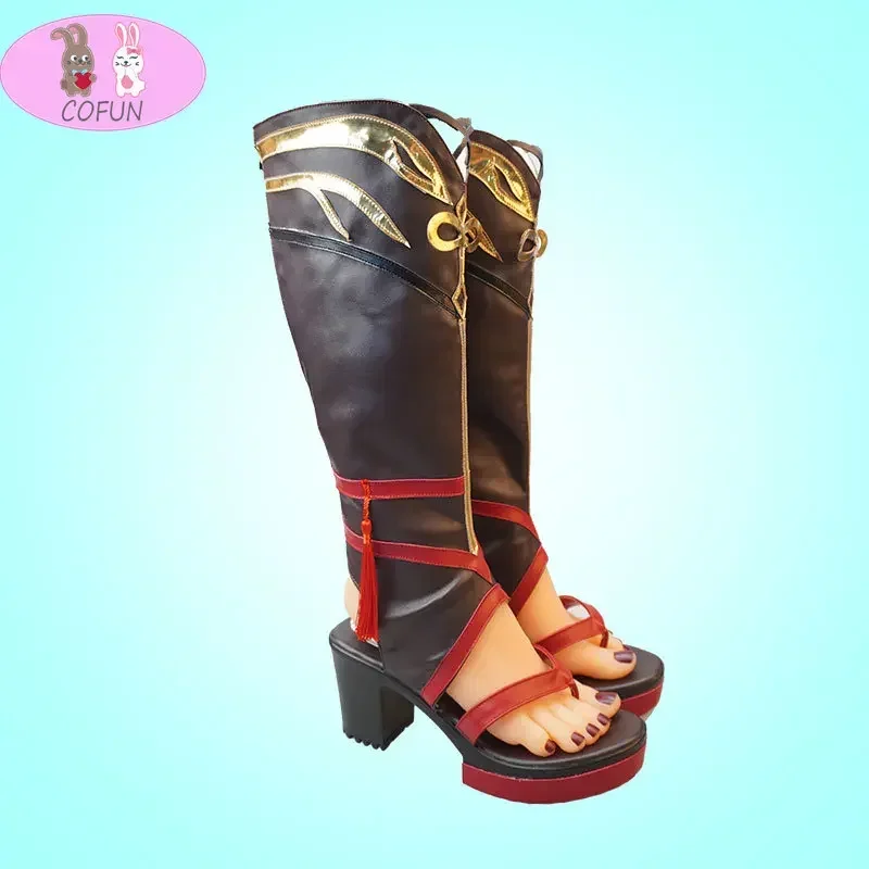 COFUN Genshin Impact Shikanoin Heizou Scarpe Cosplay Zoccoli Scarpe da combattimento universali Gioco di ruolo Accessori usati Gioco caldo Nuovo 2022