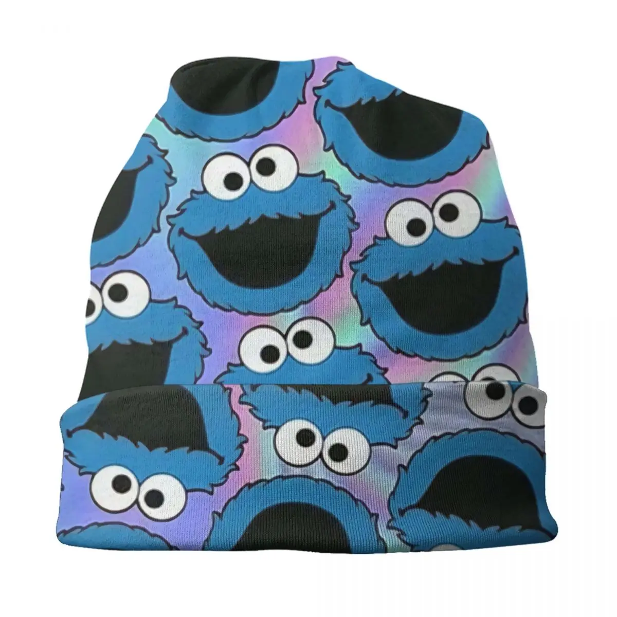 Elmo Cookie Monster Beanie Cap Unisex Winter Warm Bonnet Femme Knit Hats Outdoor Ski Blue Sesame Street Skullies Beanies Hats