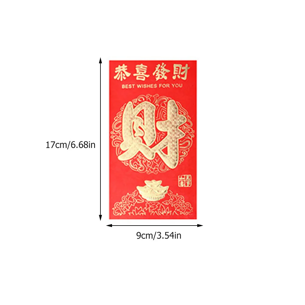 120 Pcs Bronzing Red Envelope Decor Money Packet Traditional Pocket Can Stacking Mat Paper Personality