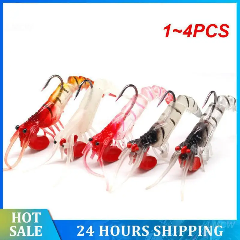 1~4PCS Luya False Bait Shrimp Jumping 15 G Bionic Bait Fishing Goods Fake Bait Head Luya Bait Fishing Accessories