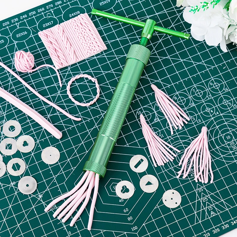 1 pièce Outil d'extrusion pour pâte à sucre, pâte polymère et pâte à modeler, pour la sculpture de gâteaux et la décoration de gâteaux