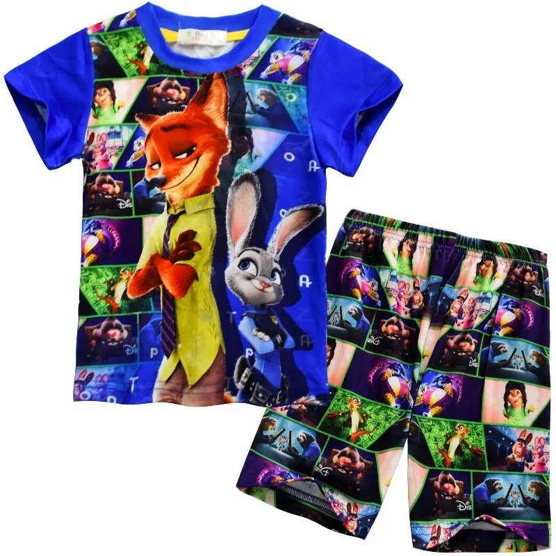 

Рождественский комплект детской одежды Disney с рисунком лисы и кролика Zootopia, комплект детской одежды для мальчиков и девочек, одежда для маленьких девочек