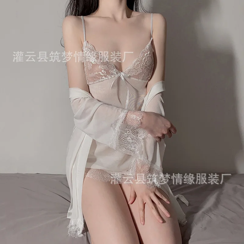 Однотонное сексуальное женское белье, эротическое платье, трусики, женская милая ночная рубашка, одежда, прозрачный костюм для девочек, чувственная косплей, секс-пижама