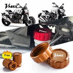 For Yamaha VMAX V-MAX V MAX 1200 1985-2008 2023 Motorcycle CNC Aluminum Rear Brake Fluid Cylinder Master Reservoir Cover Cap
