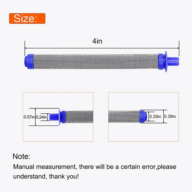 20 Pack 288749 Airless Spray Filter Compatible With 60 Mesh Airless Spray Filter Spray Models For SG10, SG20, SG Pro