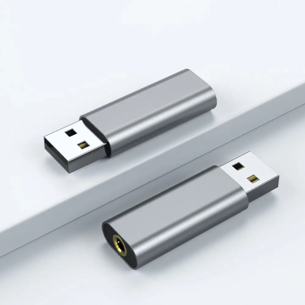 

USB-адаптер для наушников 3,5 мм, внешний стереоаудиоадаптер, мини-портативный проводной конвертер для гарнитуры