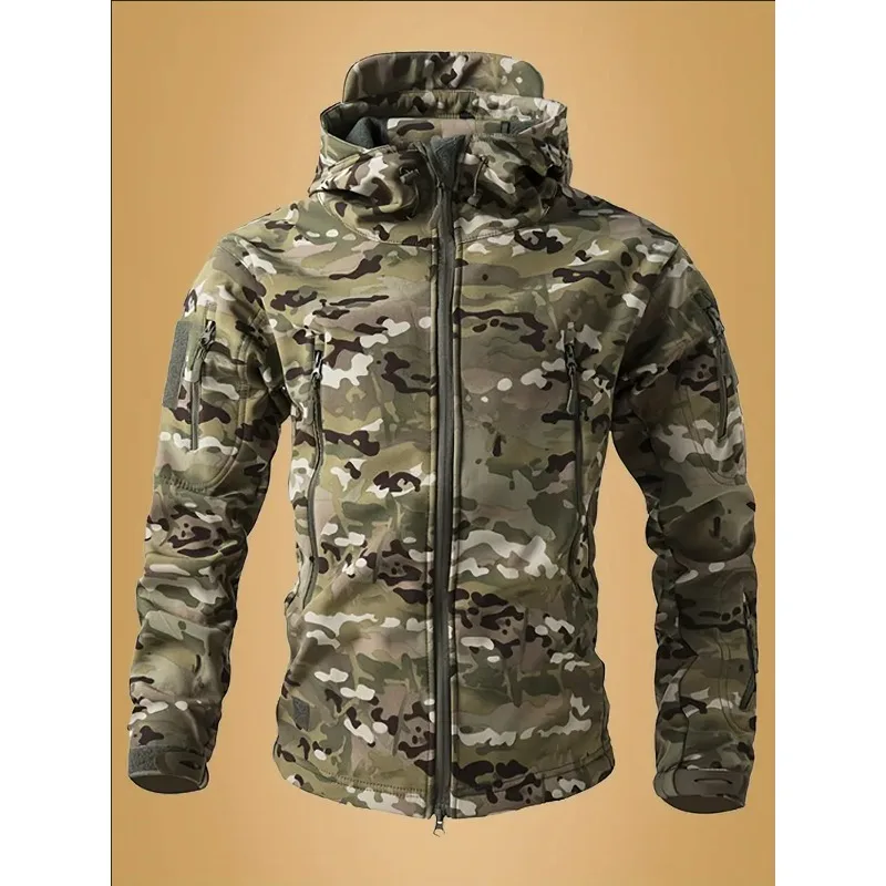 

Men's Outdoor Sports Hiking Breathable Hooded Jacket for Autumn Winter Comfortable Windproof Waterproof and Warm Jacket