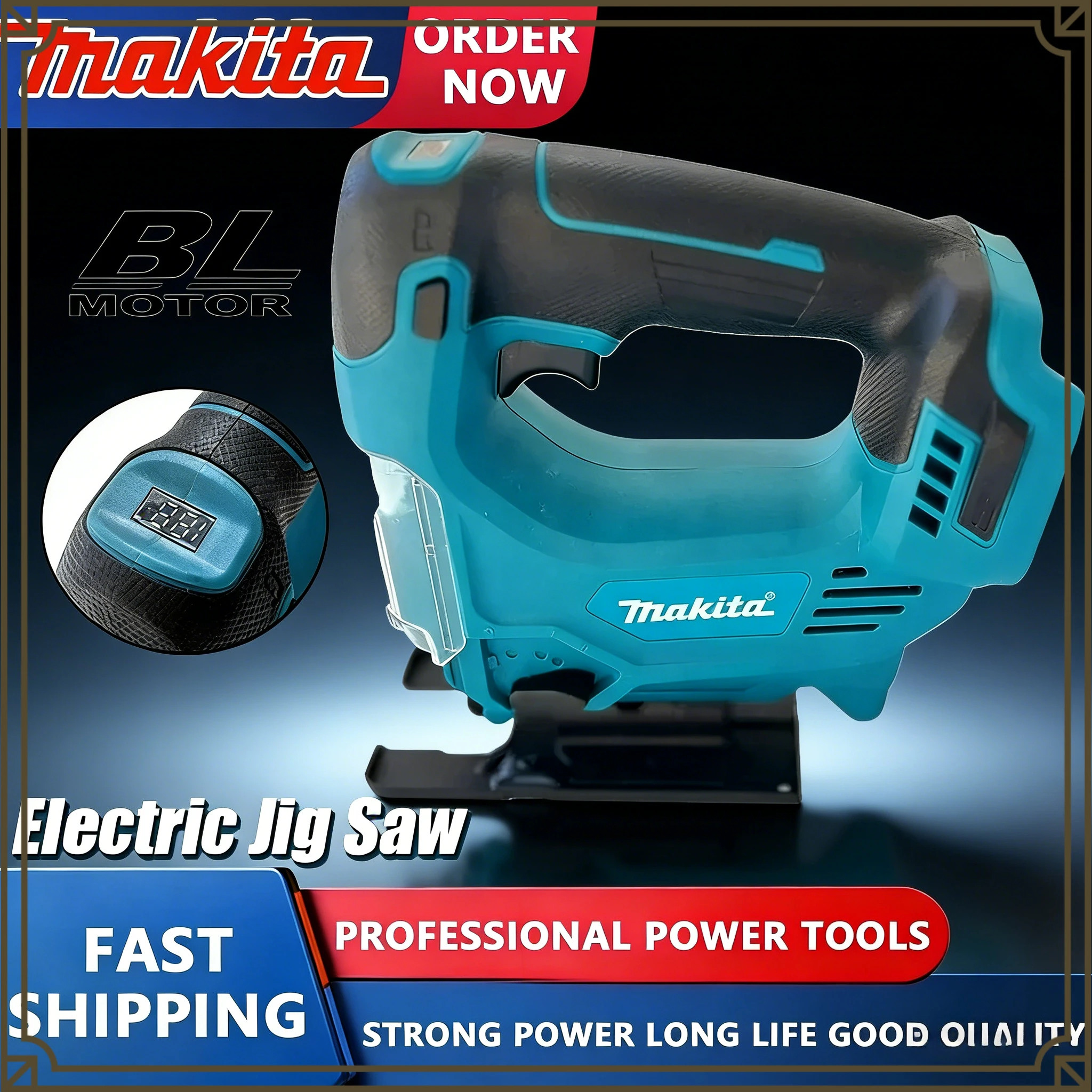 

Аккумуляторный электрический лобзик Makita, портативный многофункциональный инструмент для работы с деревом, совместимый с батареями Makita 18V.