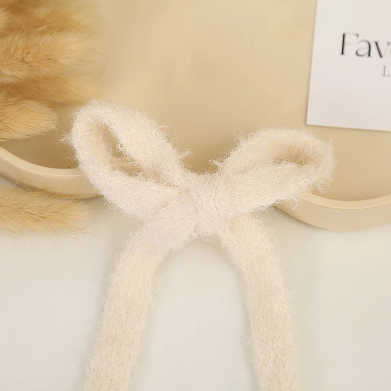 15mm 5Yards Plush Hollow Thickened Ribbon Flat Fluffy Knitted Ribbon for Gift Wrapping DIY Bow Bouquet Clothes Sewing Material