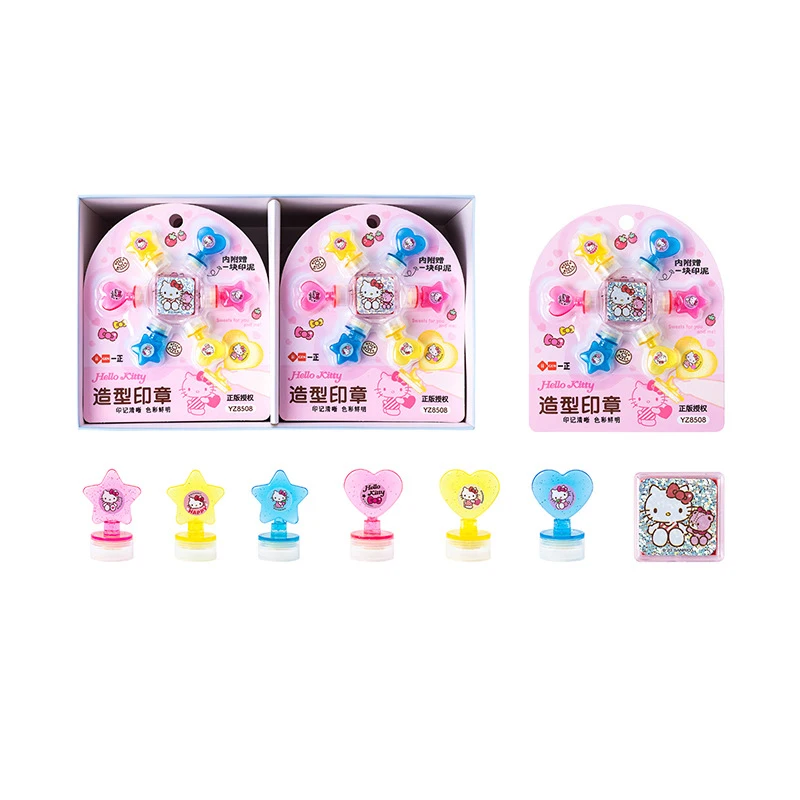 2023 New Sanrio Cartoon Styling Hello Kitty Seal Cute Cinnamoroll Kids Reward Seal Student Learning Peripheral Prize Wholesale