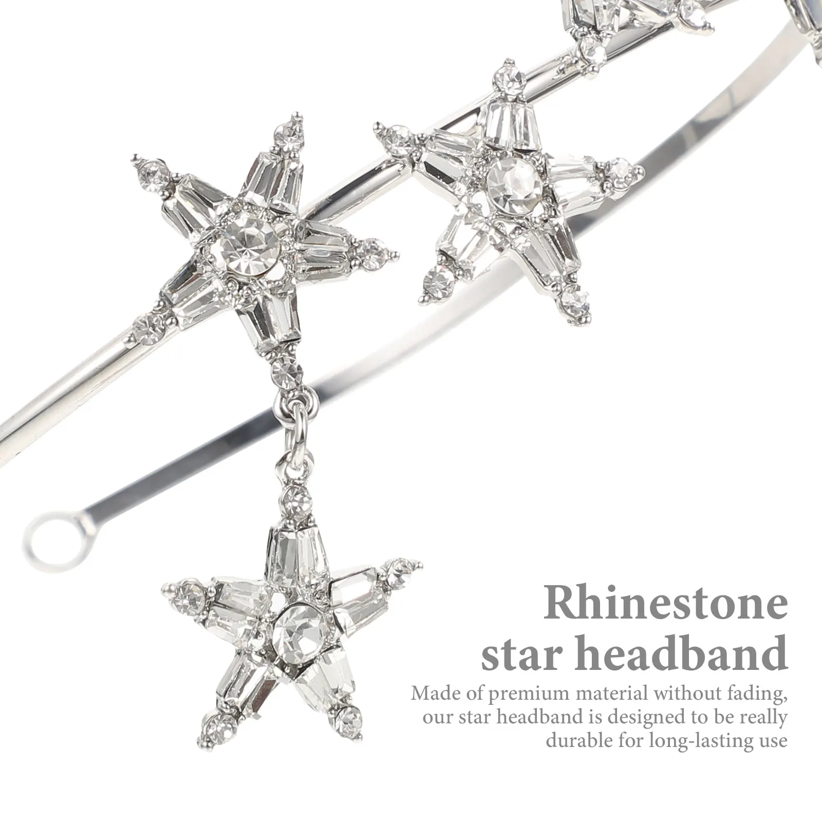 حجر الراين نجمة عقال خفيفة الوزن الزفاف الشعر هوب الزفاف خوذة للعروس وصيفه الشرف إكسسوارات الشعر عقال الزفاف #6