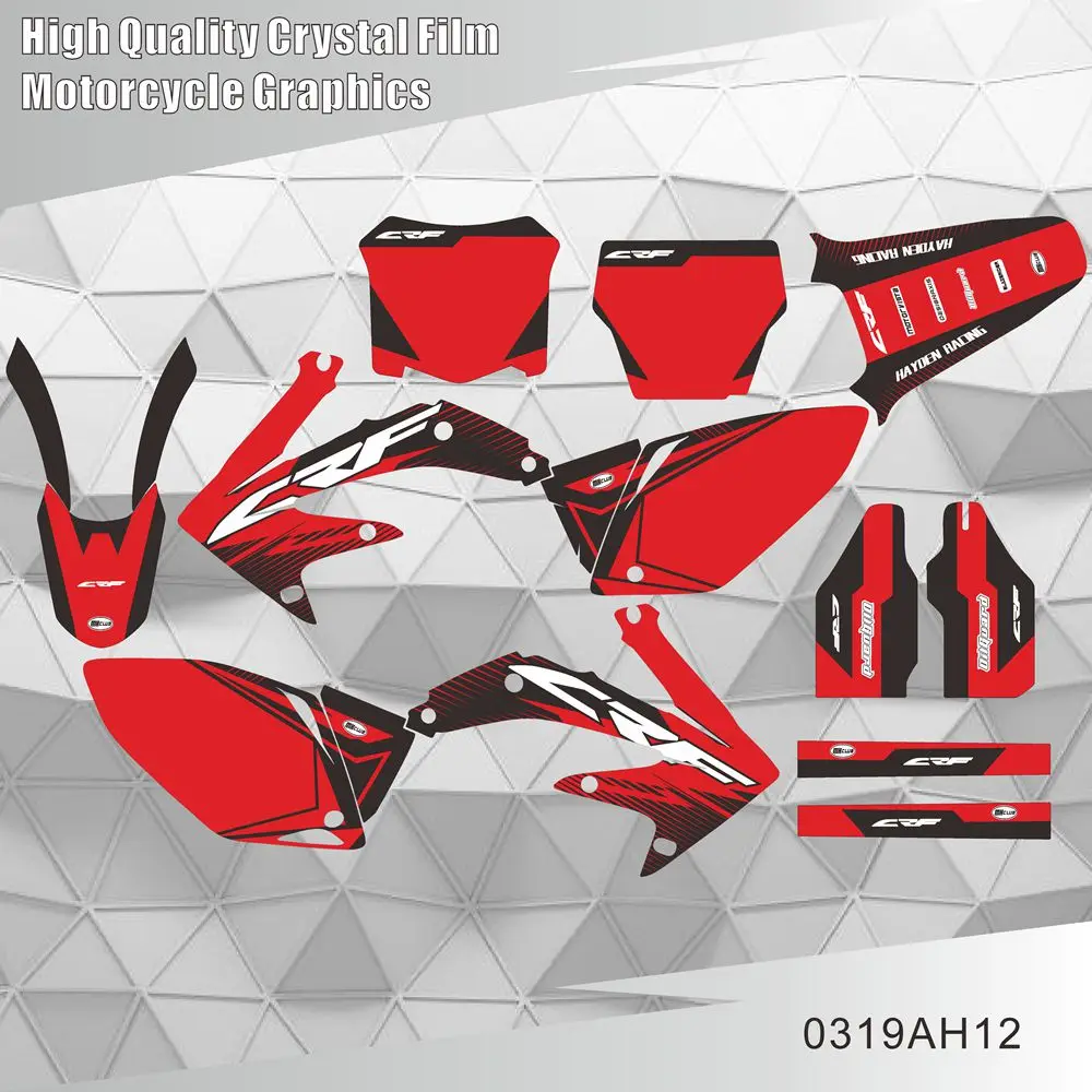 For Honda CRF 450R CRF450R CRF 450 2005 2006 2007 2008 Graphics Decals Stickers Motorcycle Background Custom Number Name