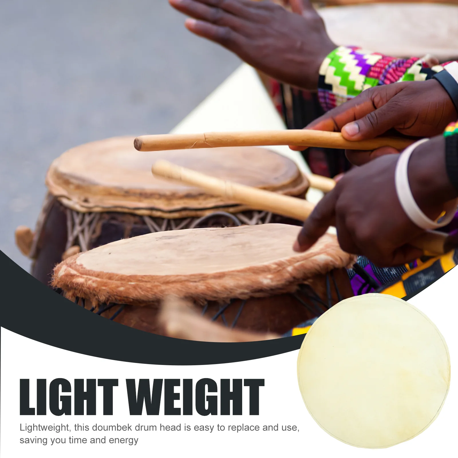 African Goat Skin Drum Set Replacements Fittings Drum African African Drum Accessories Drum Goat Skin Random Style 30cm/35cm