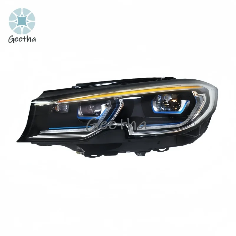 

For Suitable for 20-22 BMW 3 Series G20 Modified Blue Eyebrow LED Laser Lens Spoon Headlight Assembly 63118496166/63118496163
