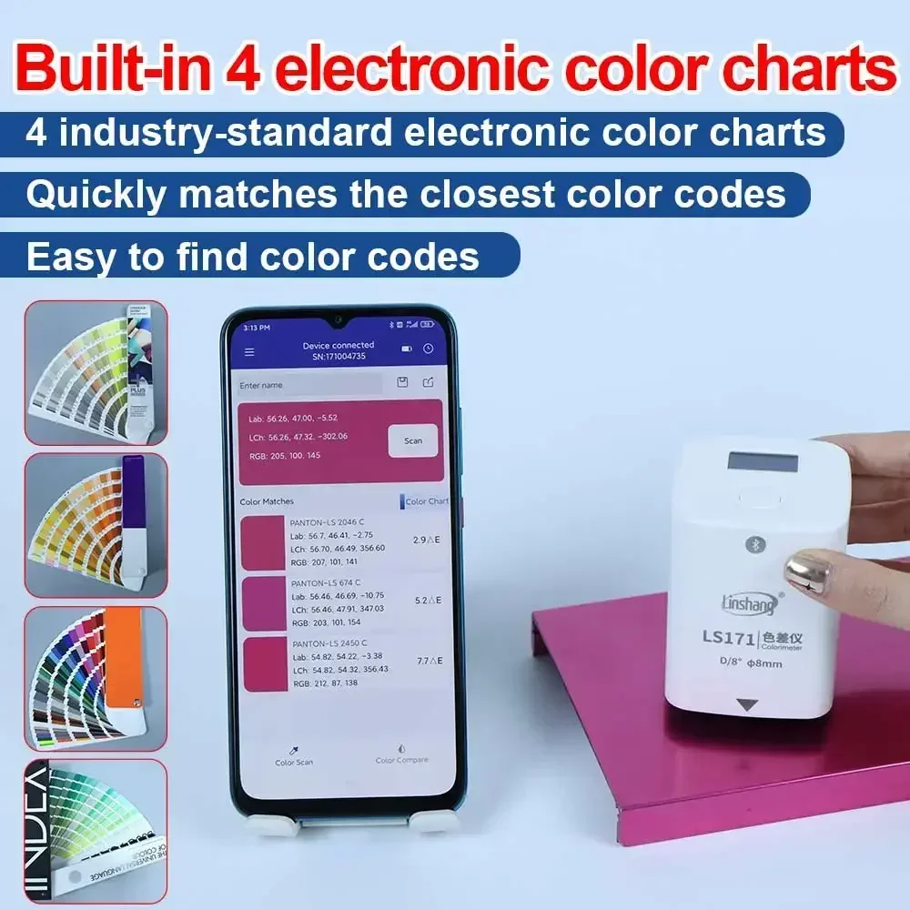 2026NEW Customization LS171 Digital Colorimeter D/8 Pantone NCS RAL Color Matching Machine Portable Colorimeter