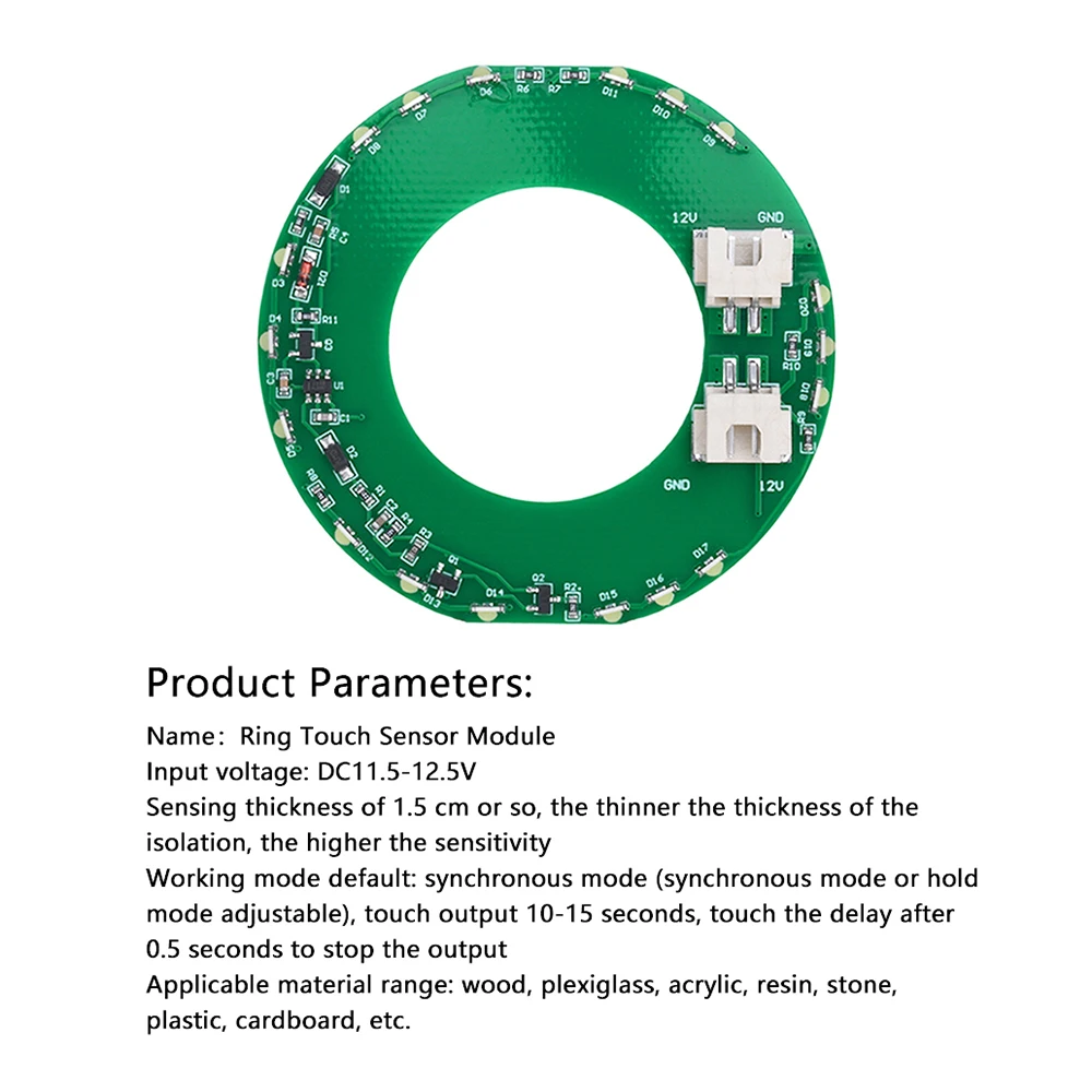 DC5~24V Pressure Sensor Touch Switch LED Light Emitting Module DIY Sensor Light LED Driver Module Photoelectric Sensor Delay Off