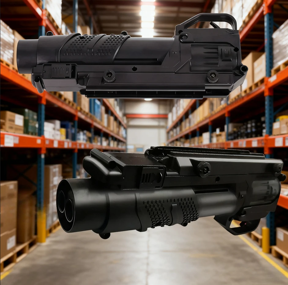 

M203 Short Plastic Launcher Toys for Paintball Shooting Kids Toys M203 Gel Balls Grenade Launcher with Double Barrel Double