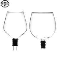 Into Your Wine Bottle The Red Wine Glass To Wine Glass Topper Glass That Insert Red Wine Champagne Glass Cup With Silicone Seal