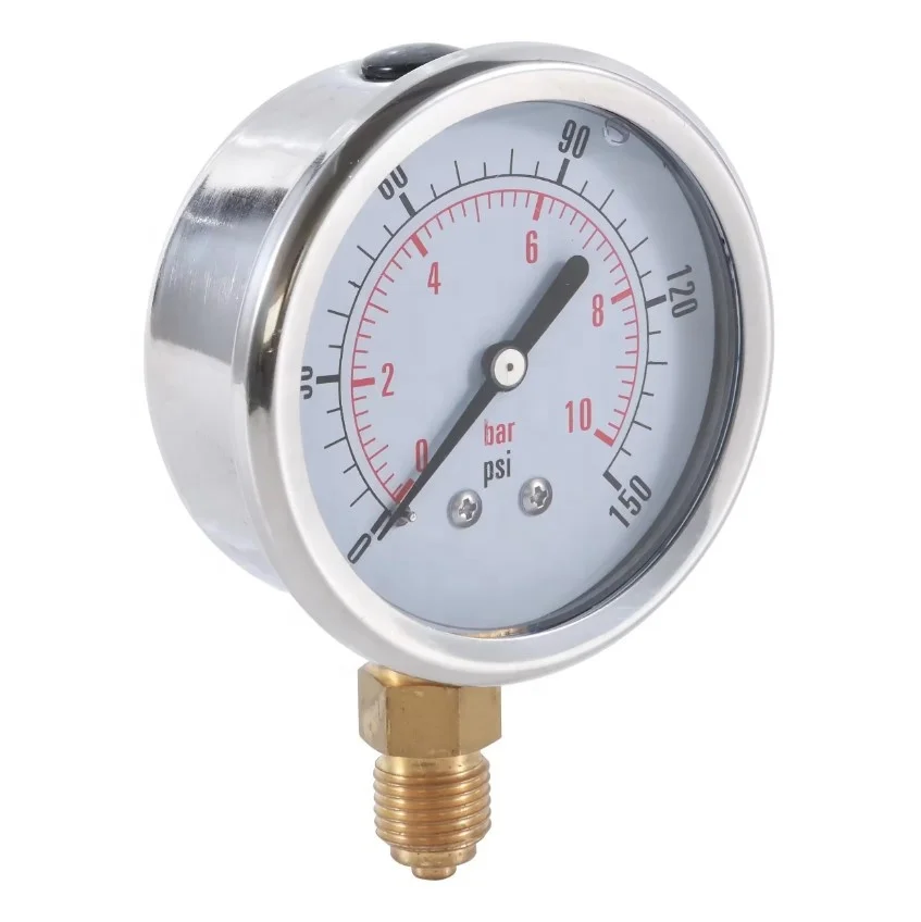 Liquid Filled Pressure Gauge Manometer Pressure Gauge High Low Pressure Gauge