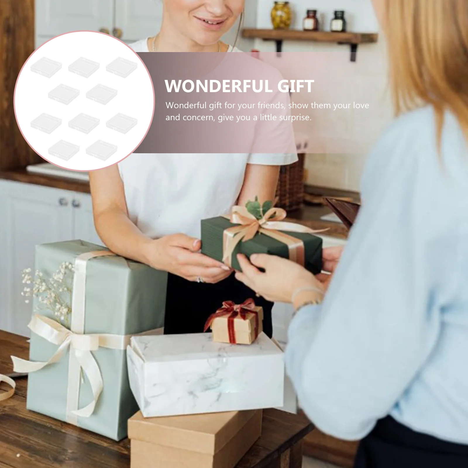 10 pçs caixa de armazenamento de unhas falsas organizador claro para ferramentas da arte do prego uso do salão de beleza e decoração caixa transparente manicure ferramenta titular