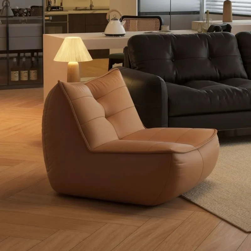 Lazy sofa, single tatami bed, bedroom balcony, living room, leisure bean bag sofa view 3