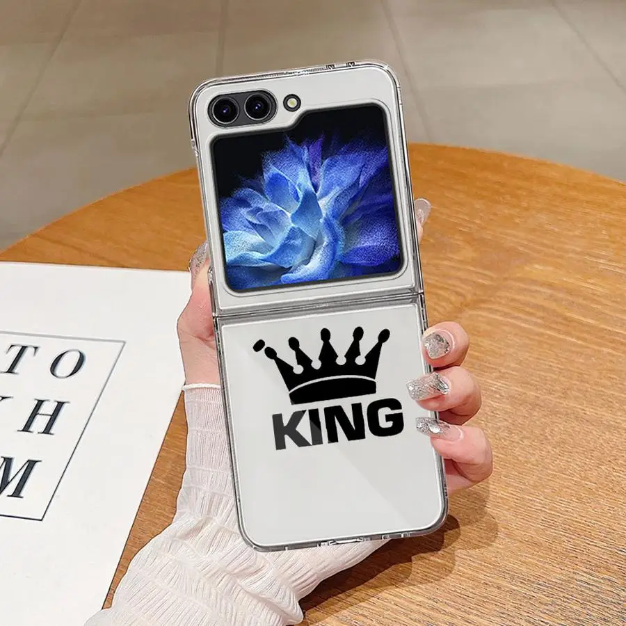 Cartoon Crown Kings Case for Samsung Galaxy Z Flip 8 Flip3 Flip4 Z Flip 7 6 5 4 3 Flip6 Flip7 FE Flip5 Phone Cover