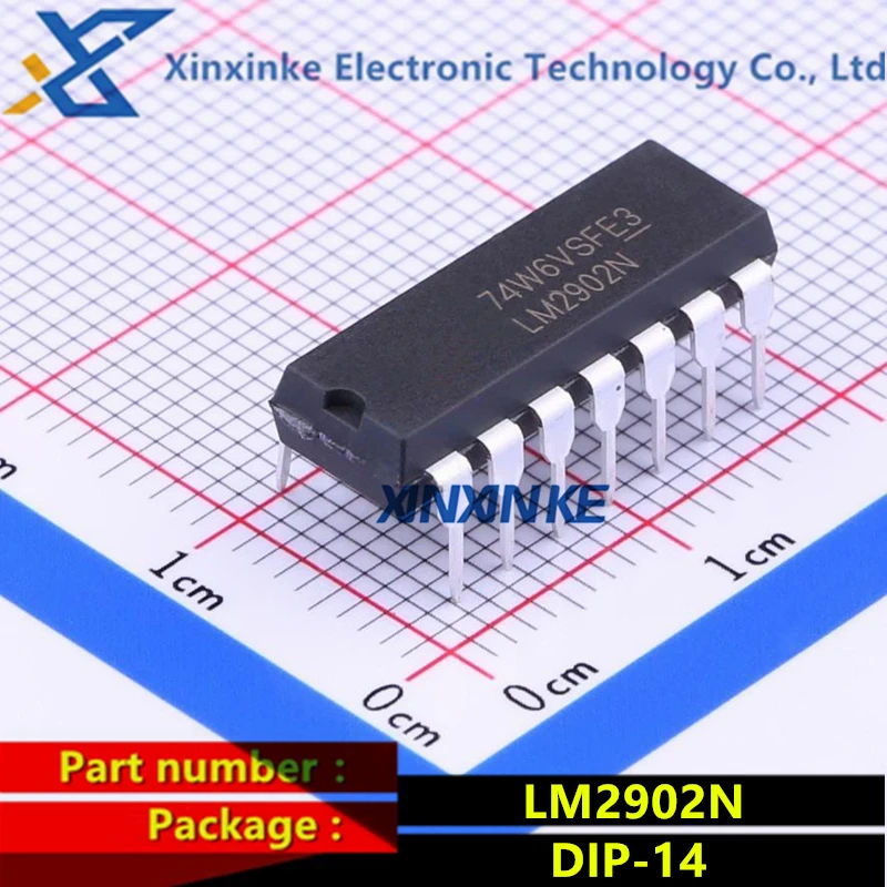 

LM2902N DIP-14 Operational Amplifiers - Op Amps Quad Op Amp Negative Rail to Positive Rail - 1.5 V Brand New Original