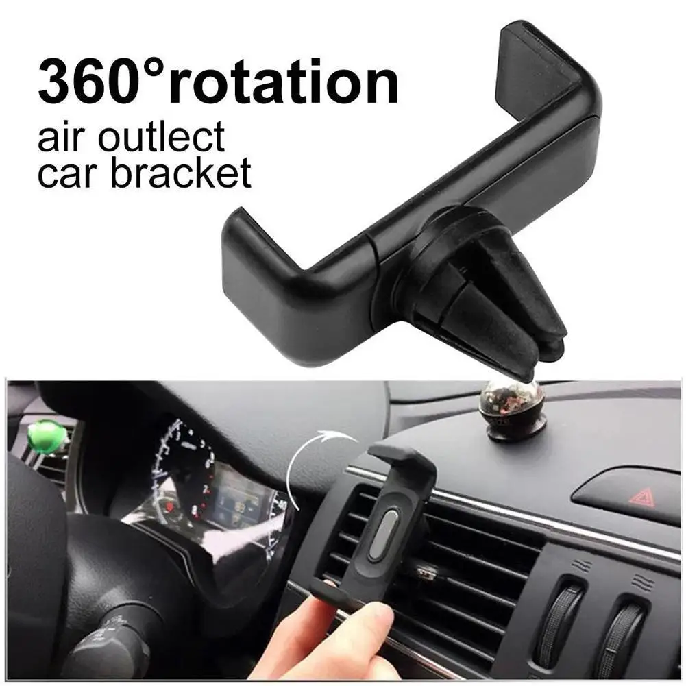 Universal Car Phone Holder Classic Black Car Phone Stand Air Vent Mount 360 Rotation Holder Support For IPhone Holder