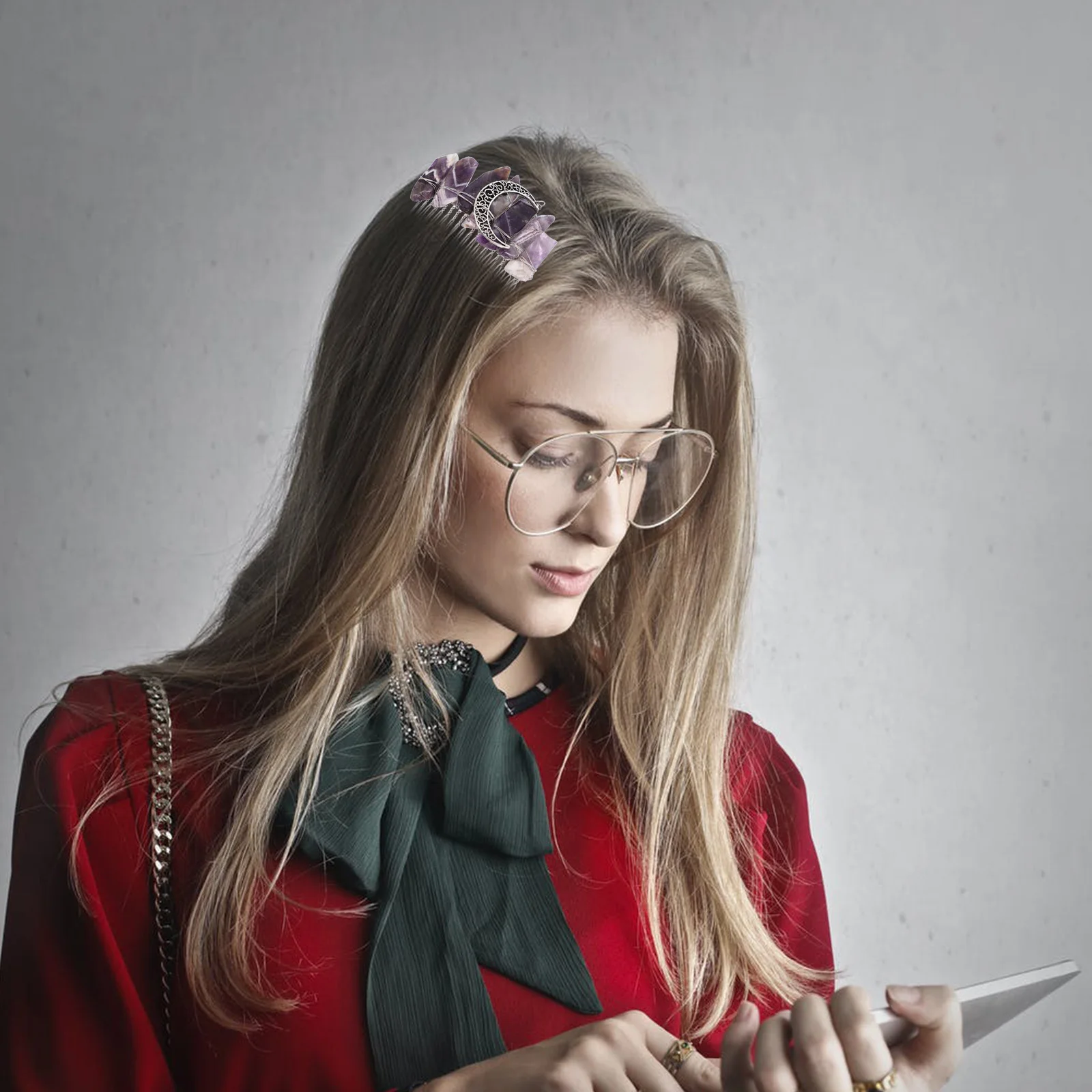 

Crystal Hair Comb Delicate Stylish Wedding Party Headdress Elegant Women Hair Accessories Chic Design Party Headdress