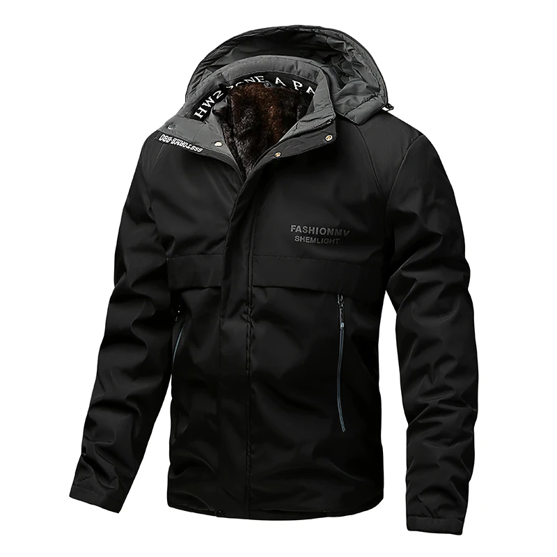 

Мужская летная куртка с капюшоном, хлопковая стеганая куртка, зимняя флисовая и утолщенная хлопковая стеганая куртка, сверхмощное морозостойкое пальто