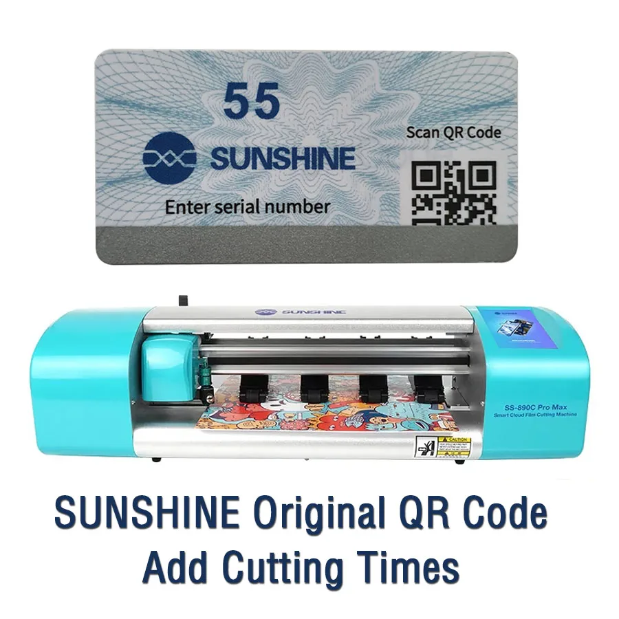 SUNSHINE Original QR Code Photo Add Cuts Para Máquina de Corte Inteligente, Recarga Rápida, Plotter de Corte de Película SS-890C Pro
