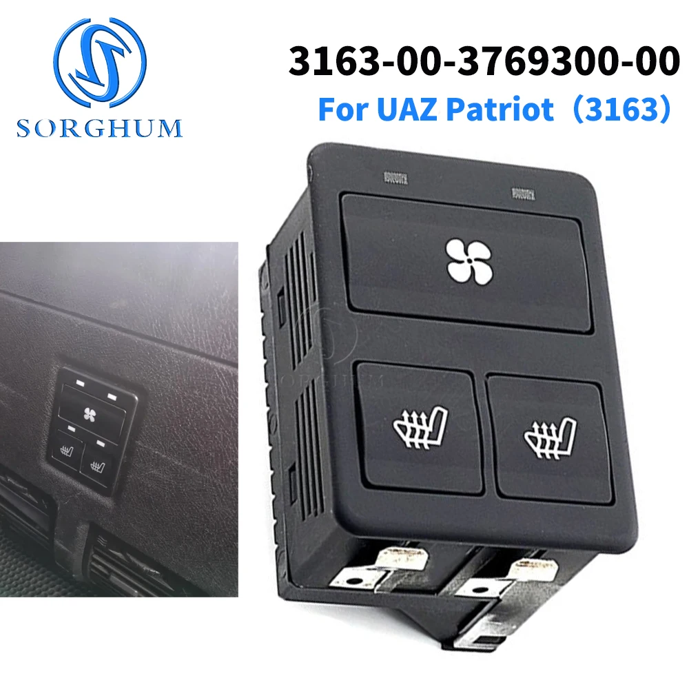 

Car AC Air-Conditioner Heater Adjustment Control Switch Button For UAZ Patriot 3163 3163-00-3769300-00 57.3769 Auto Accessories