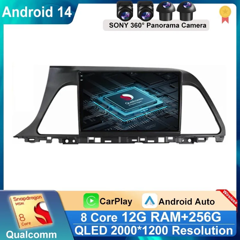 

WIFI Android 14 Auto Radio For Hyundai Sonata 7 LF 2014-2017 Stereo Car Multimedia Player Carplay GPS Navigation System No 2din