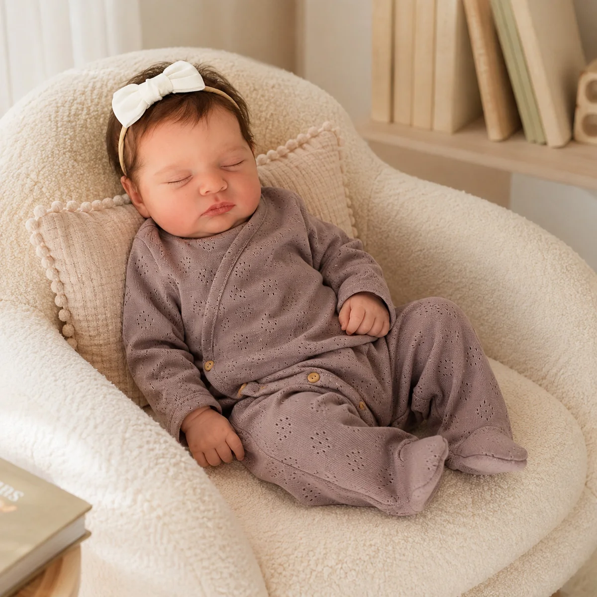 50CM Lifelike Reborn Baby Doll Realistic Newborn Figure for Kids Creative Pretend Game Birthday Christmas Gift Collectible Toy