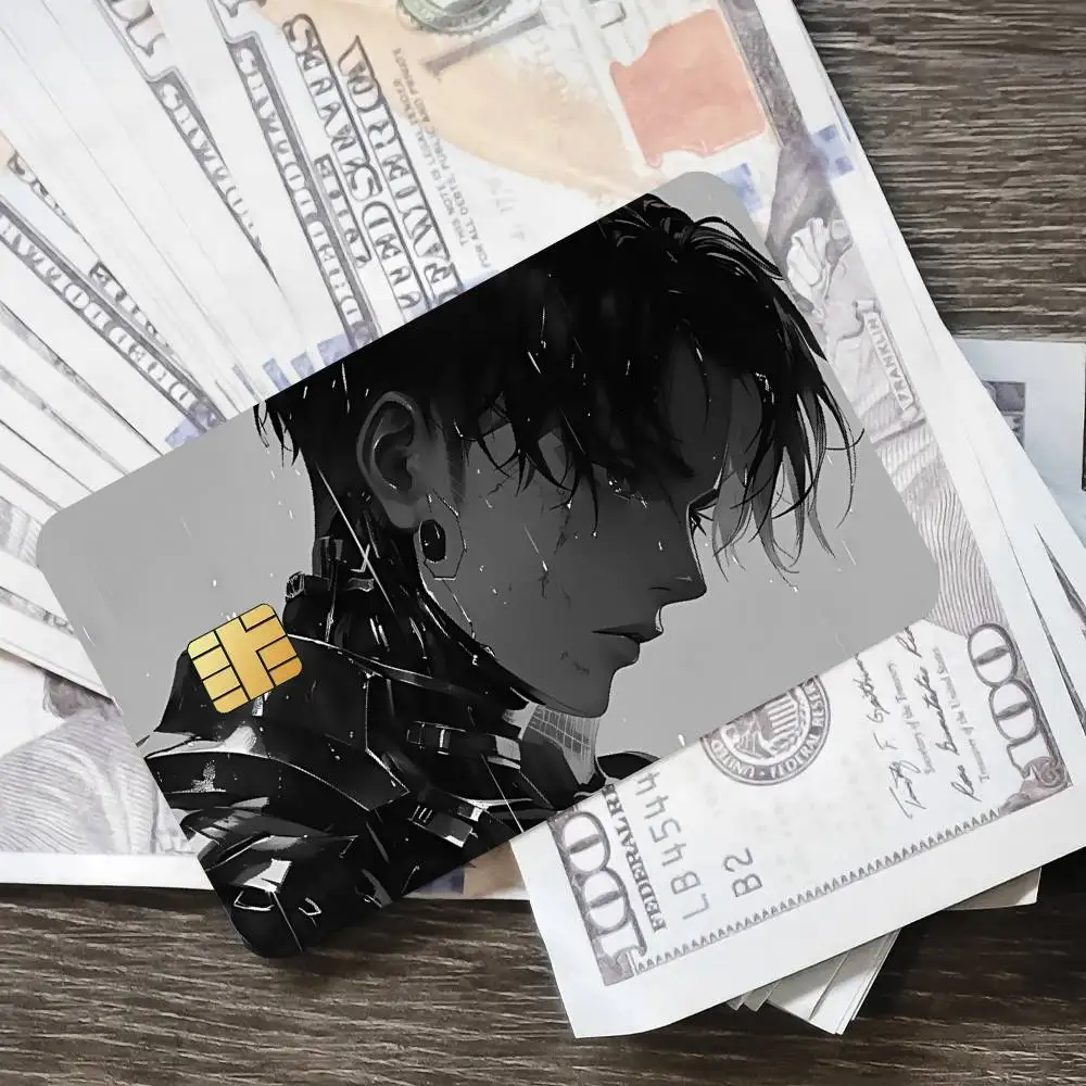 أنيمي A-الهجوم على تيتان ليفي المشارك الائتمان الجلد غطاء بطاقة ملصقات 4 قطعة فيلم حافلة تمرير الجبهة الديكور البنك الخصم مقاوم للماء #6