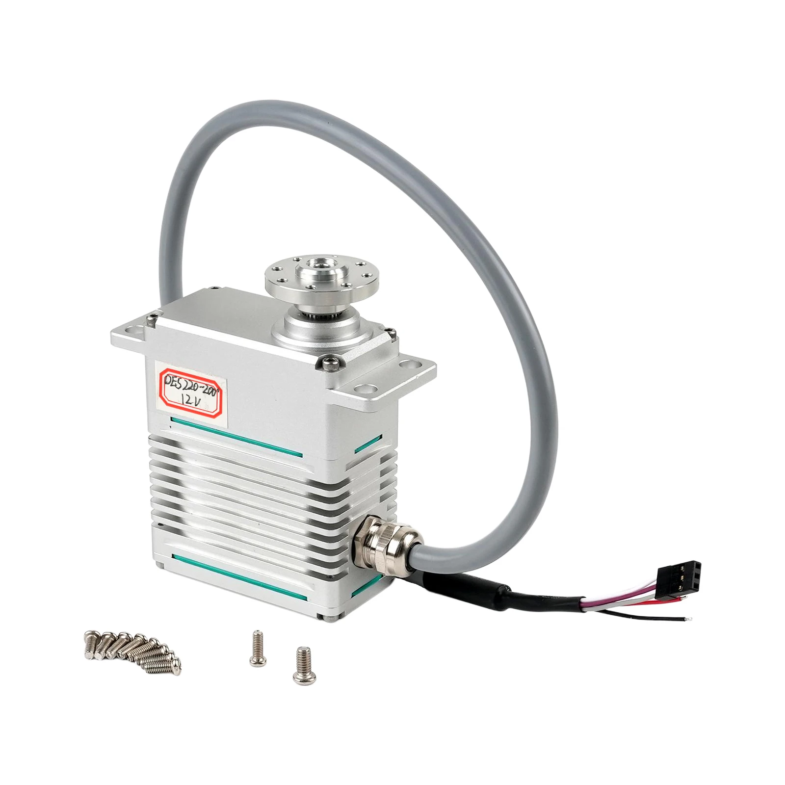 220Kg 12V/24V All-Metal Digital Servo Des220 200° Adjustable Any Angle Coreless Servo For Rc Robot Car