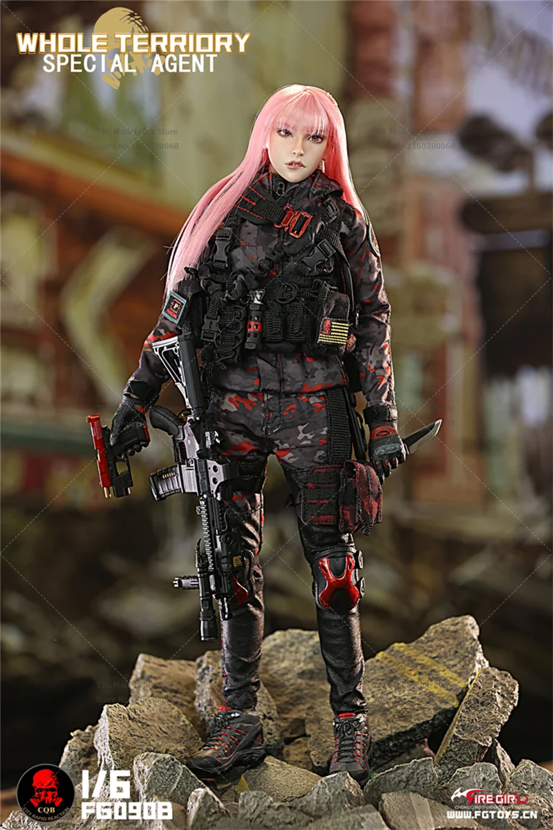 Jouets Fire Girl FG090, vêtements féminins à l'échelle 1/6, équipe tactique, combinaison de Combat de Camouflage militaire pour soldat figurine d'action de 12 pouces