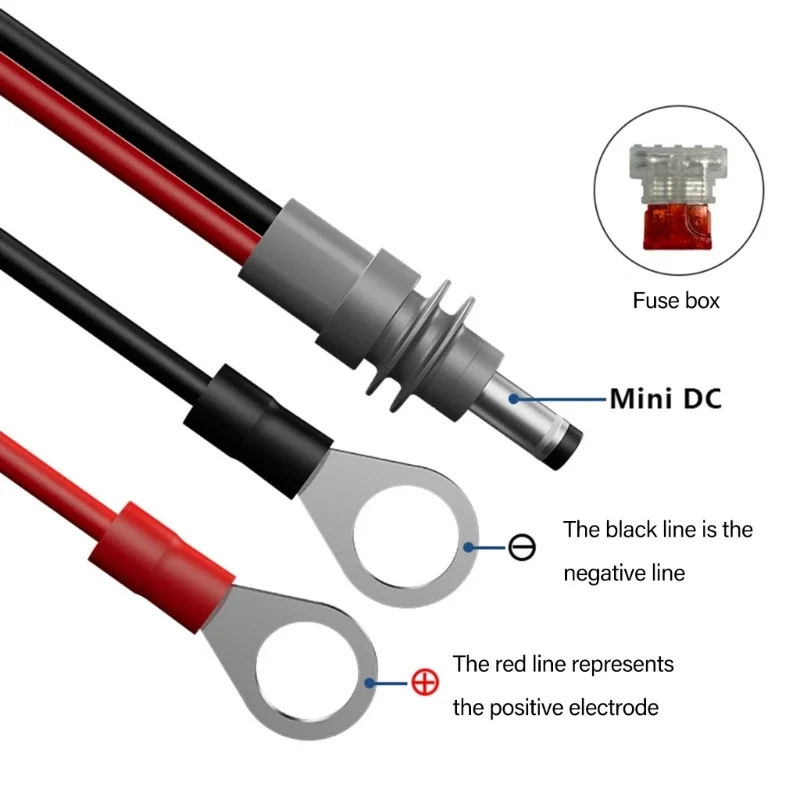 Cable alimentación flexible 14 AWG Mini Tipo C Cable extensión confianza para exteriores y emergencia para mini