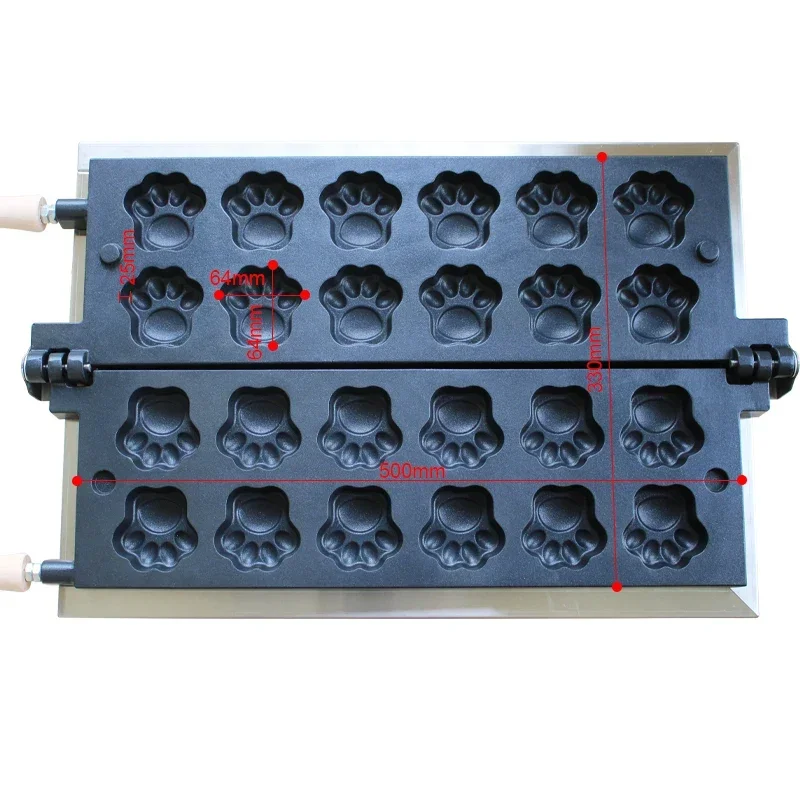 Mesin Pembuat Waffle Bentuk Cakar Kucing Harga Pabrik, Mesin Pembuat Waffle Bentuk Cakar Beruang Komersial, Mesin Pembuat Waffle Renyah Elektrik