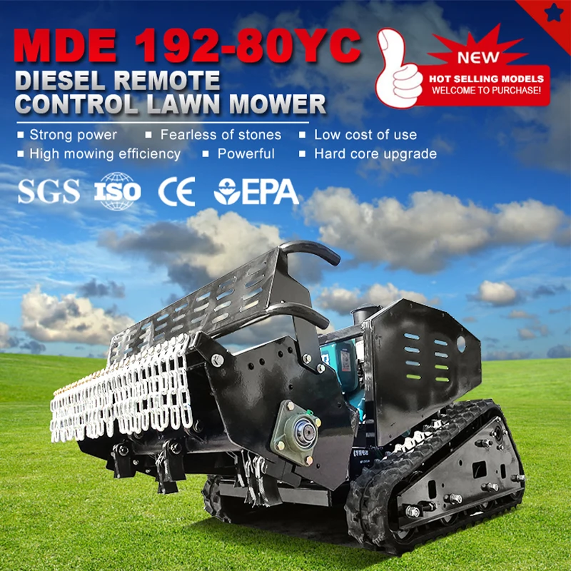 جزازة العشب بجهاز التحكم عن بعد تصميم جديد لجميع التضاريس جزازة العشب الزاحفة لملعب الجولف #5