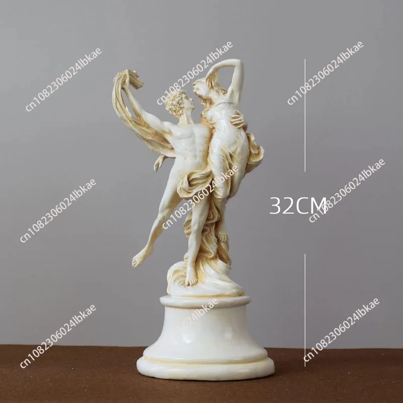 

Mythological statue, winged angel, creative resin figure, couple sculpture, living room table decoration ornaments