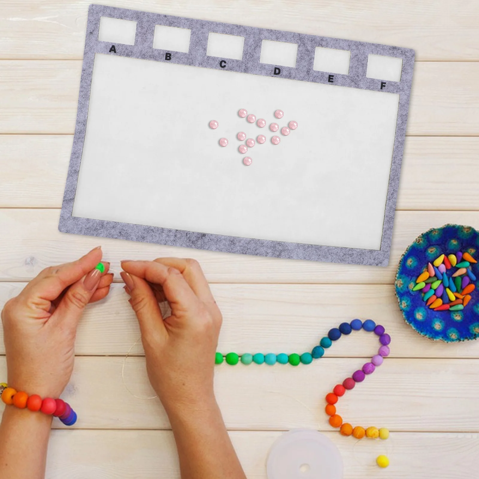 29 سنتيمتر x 20 سنتيمتر سوار حبة مجلس صينية ورأى الديكور حصيرة لصنع المجوهرات عقد دي اي واي تصميم أداة المشاريع الحرفية اكسسوارات #4